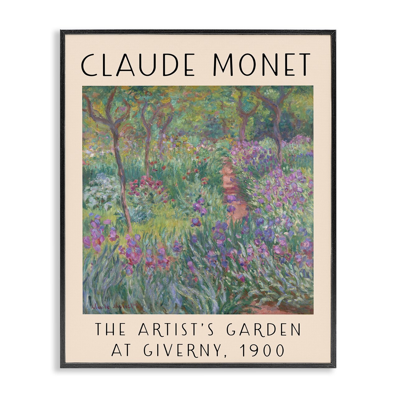 Stupell Industries Classic Garden by Monet Framed Giclee Wall Art Design by Daphne Polselli